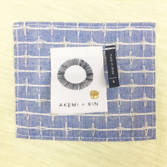 Akemi + Kin | Anthro Promonade Yellow Cold Shoulder Tee Top - Picture 5 of 6